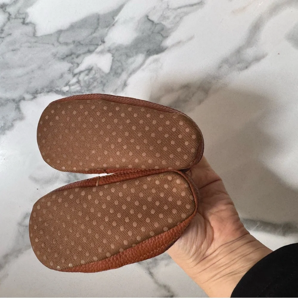 Brown Kids Slip-On Shoes baby boy and girl size 3 infant